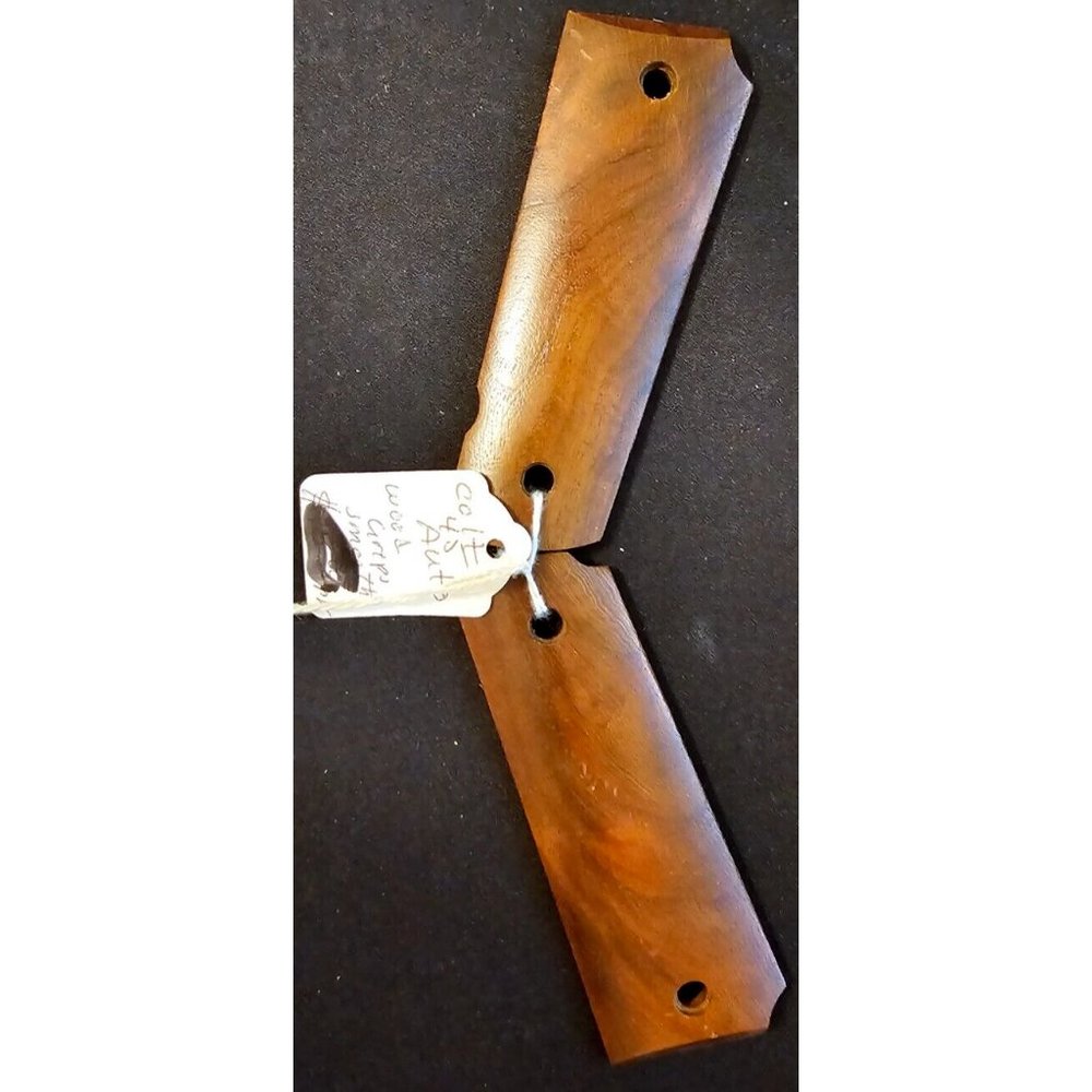 Beautiful Smooth Dark Brown Wooden Grips for Colt 45